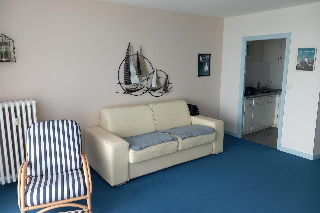 Grand Studio Vue Mer Dans Residence Des 3 Iles Pres De La Thalasso 퀴베론 외부 사진